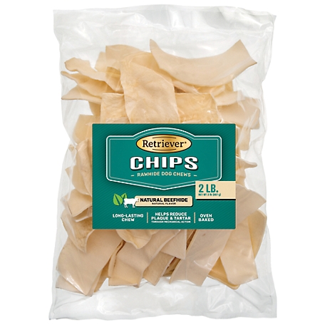 Retriever Natural Rawhide Chips Dog Chew Treats, 2 lb.