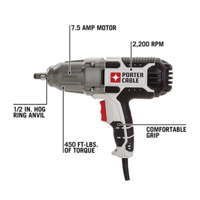 Details about   Electric Impact Wrench 1/2 Inch With Hog Ring Anvil 8.5 Amp Corded Max Torque US 
