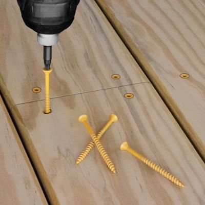 Image showing 7 th Hillman #10 x 3-1/2 in. Deck Plus Deck Screws, Tan, 55-Pack