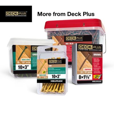 Image showing 11 th Hillman #10 x 3-1/2 in. Deck Plus Deck Screws, Tan, 55-Pack