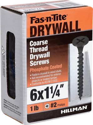 Image showing  #6 x 1-1/4 in. Fas-N-Tite Coarse Thread Drywall Screws, 245-Pack