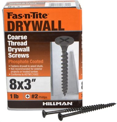 Image showing  #8 x 3 in. Fas-N-Tite Coarse Thread Drywall Screws, 1 lb. Box