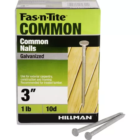 Hillman 3 in Hot-Dip Galvanized Fas-N-Tite Common Nails 10 Gauge 61 ct Common Nails