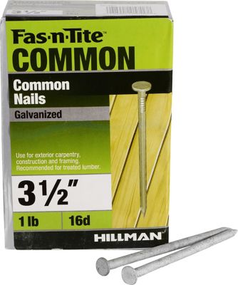 Hillman 3-1/2 in. 16-Gauge Fas-N-Tite Hot Dipped Galvanized Common Nails, 44 ct.