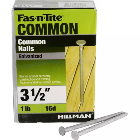 Hillman 3-1/2 in Hot-Dip Galvanized Fas-N-Tite Common Nails 16 Gauge 44 ct Common Nails