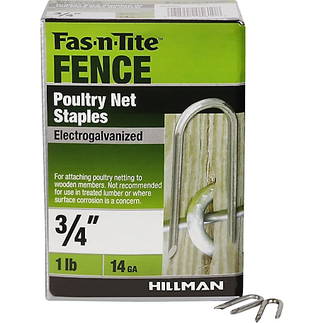 Hillman Fas-N-Tite Poultry Net Staples, 3/4 in., 1 lb.