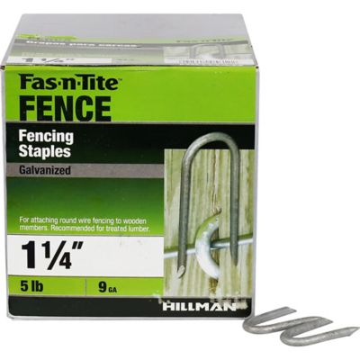 Image showing  1-1/4 in. 9-Gauge Galvanized Fence Staples, 413 ct.