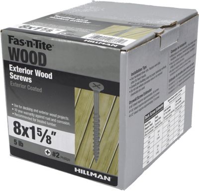 Image showing  #8 x 1-5/8in. Exterior Coated Wood Screws, 752 pk.