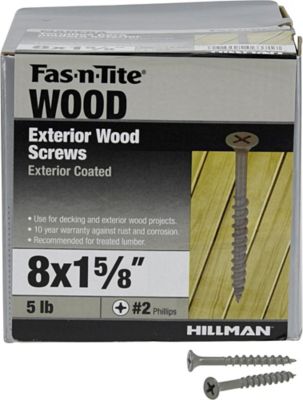 Image showing  #8 x 1-5/8in. Exterior Coated Wood Screws, 752 pk.