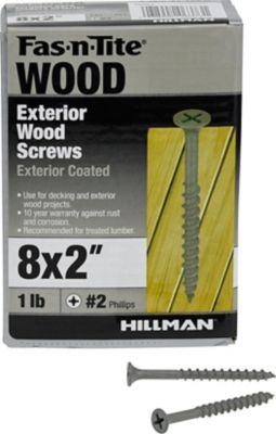 Image showing  #8 x 2in. Exterior Coated Wood Screws, 124 pk.