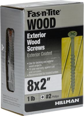 Image showing  #8 x 2in. Exterior Coated Wood Screws, 124 pk.