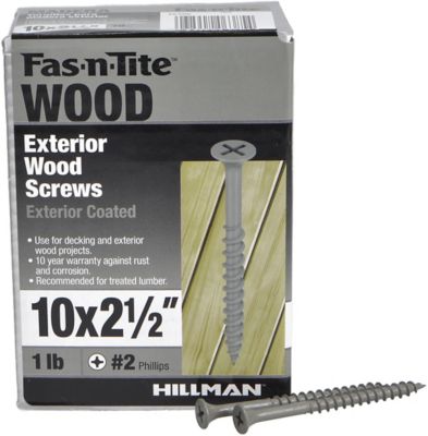 Image showing  #10 x 2-1/2in. Exterior Coated Wood Screws, 70 pk.
