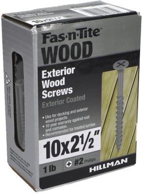 Image showing  #10 x 2-1/2in. Exterior Coated Wood Screws, 70 pk.
