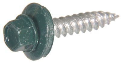 Hillman #10 x 1-1/2 in. Self-Piercing Sheeter Screw, Green, 1 lb.