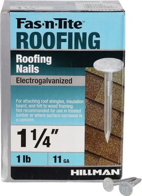 Hillman 1-1/4 in. Galvanized Roofing Nail, 11 Gauge, 1 lb.