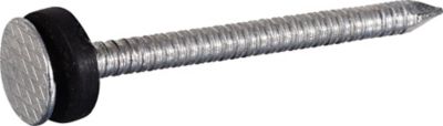 Image showing  1-3/4in. 10 ga. Fas-N-Tite Electro-Galvanized Ringed Roofing Nails with Neoprene Washer, 100 ct.