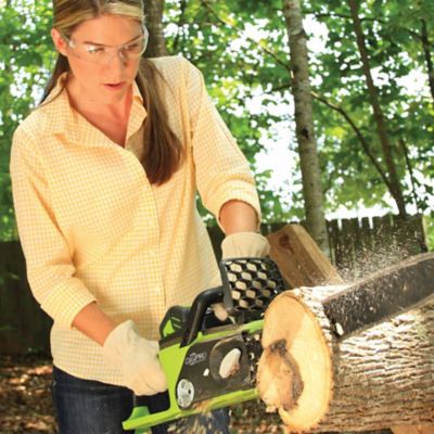 Image showing  G-MAX DigiPro 16 in. 40V Cordless Chainsaw, Battery and Charger Included, 3/8 in. Pitch
