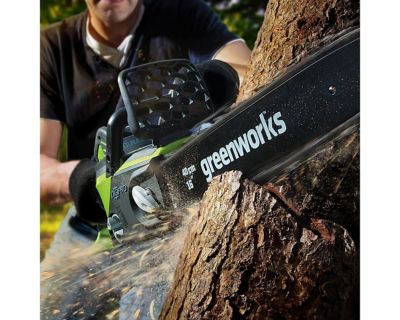 Image showing 6 th Greenworks G-MAX DigiPro 16 in. 40V Cordless Chainsaw, Battery and Charger Included, 3/8 in. Pitch