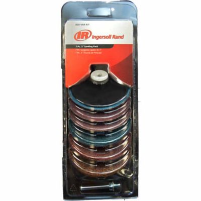 Ingersoll Rand 3 in. Surface Prep Grinder Disc Kit, Sanding Discs, Backer Pads, 7-Pack