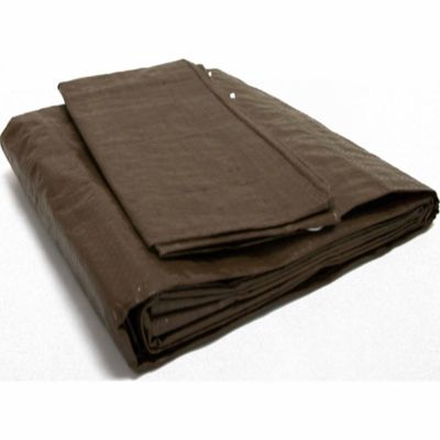 Weathermaster 12 ft. x 20 ft. Brown Lightweight Poly Tarp