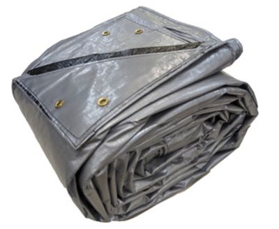 Image showing  Heavy-Duty Hay Bale Tarp, 48 ft. x 33 ft., Black/Silver