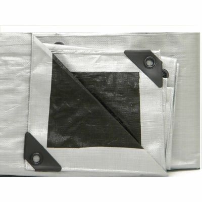 Weathermaster 30 ft. x 40 ft. Heavy-Duty Black/Silver Poly Tarp