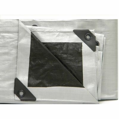 Weathermaster 30 ft. x 50 ft. Heavy-Duty Poly Tarp, Black/Silver