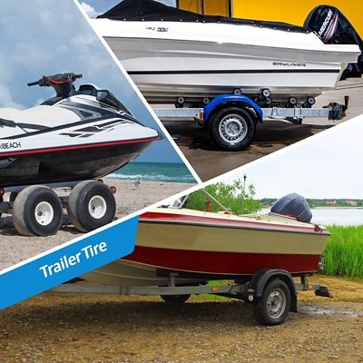 Image showing 5 th Hi-Run 5.3-12 SU02 Trailer Tire and 5-Hole Wheel Replacement