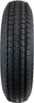 Image showing  ST205/75D15 5-Hole White Spoke Wheel Trailer Tire, Load Range C 6PR