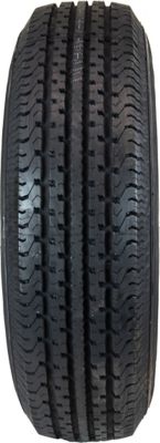 Image showing  ST235/85R16 8-Hole White Spoke Wheel Radial Trailer Tire, Load Range E 10PR