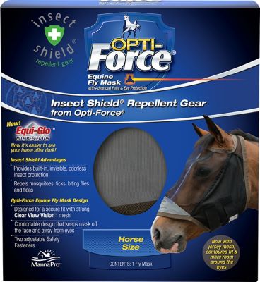 Manna Pro Insect Shield Opti-Force Equine Fly Mask