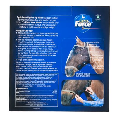 Image showing  Insect Shield Opti-Force Equine Fly Mask without Ears