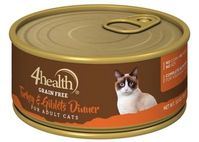 4health Grain Free Adult Turkey and Giblets Recipe Wet Cat Food, 5.5 oz.