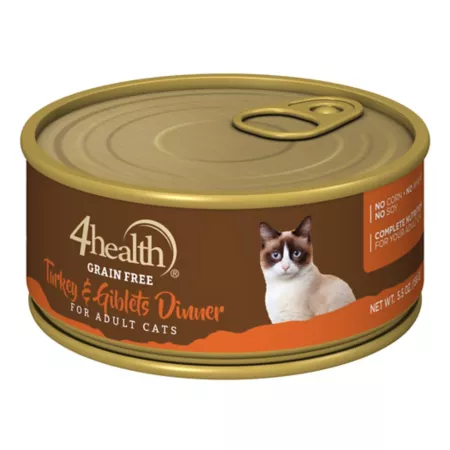 4health Grain-Free Adult Turkey and Offal Recipe Wet Cat Food 5.5 oz. Wet Cat Food