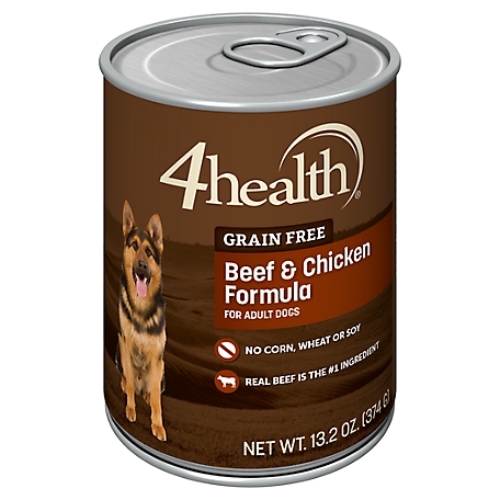 4health Grain Free Adult Beef and Chicken Recipe Wet Dog Food, 13.2 oz.