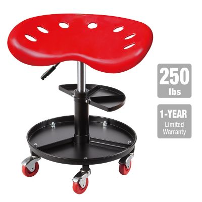 Details about   Shop Stool Mechanics Chair With Wheels For Garage Adjustable Height Rolling Red 