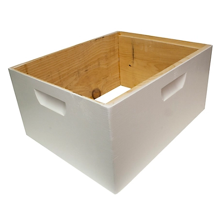Harvest Lane Honey Beehive Deep Brood Box Painted and Assembled, 16-1/4 in. x 19-7/8 in. x 9-1/2 in.