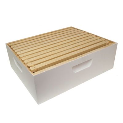 Harvest Lane Honey Beehive Medium Super Complete with 10 Frames & Foundation, 16-1/4 in. x 19-7/8 in. x 6-5/8 in.
