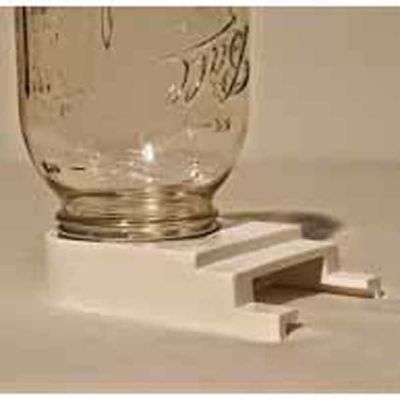 Image showing  1 qt. Glass Jar Beehive Entrance Feeder