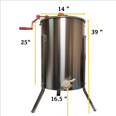 Image showing  2-Frame Manual Metal Honey Extractor