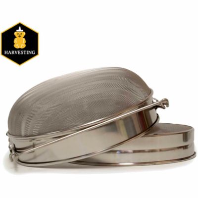 Harvest Lane Honey Metal Honey Sieve with Double Screen, 11 in. x 10 in. x 5 in.