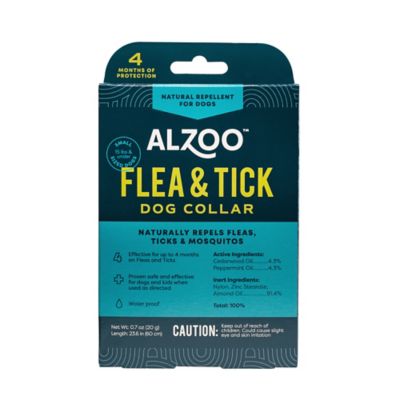 Alzoo Plant-Based Flea and Tick Collar for Dogs, Small