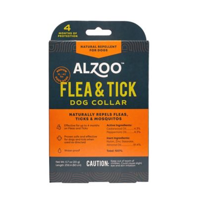 Alzoo Plant-Based Flea and Tick Collar for Dogs, Medium