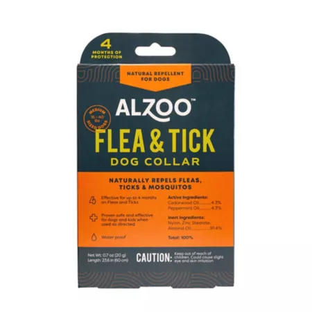 Alzoo Herbal Flea and Tick Collar for Medium Dogs 4 Months Protection Dog Flea & Tick Collars