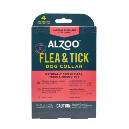 Alzoo Herbal Flea and Tick Collar for Large/Extra-Wide Dogs 4 Months Protection Dog Flea & Tick Collars