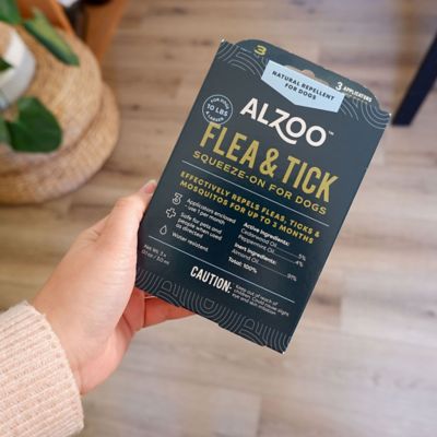 Image showing 6 th Alzoo Flea and Tick Spot-On Topical Treatment for Dogs, 3-Month Supply