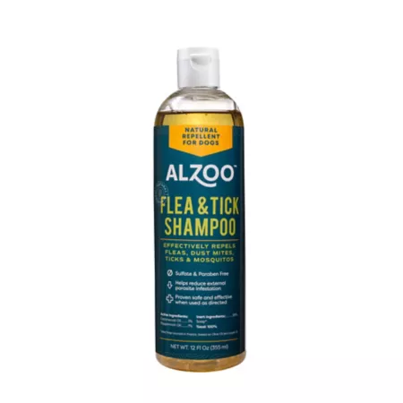 Alzoo Herbal Flea and Tick Dog Shampoo 12 oz. Cat Flea & Tick Shampoo