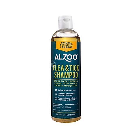 Alzoo Plant-Based Flea and Tick Dog Shampoo, 12 oz.