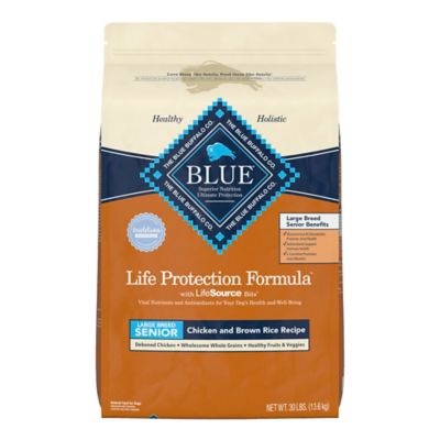 Blue Buffalo Life Protection Formula Natural Senior Large Breed Dry Dog Food, Chicken and Brown Rice 30 lb. Dog loves it