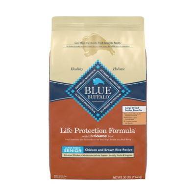 Blue Buffalo Life Protection Formula Natural Senior Large Breed Dry Dog Food, Chicken and Brown Rice 30 lb. Works great for our dog